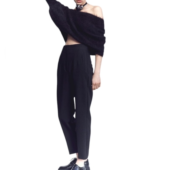 Zara High waisted pants  size-small Cream color - Picture 7 of 14